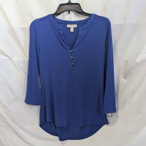 NWT Dana Buchman Royal Blue Blouse Small